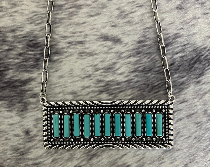 High Desert Turquoise Bar Necklace