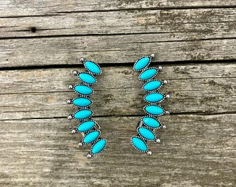 Pendientes Monet de turquesa