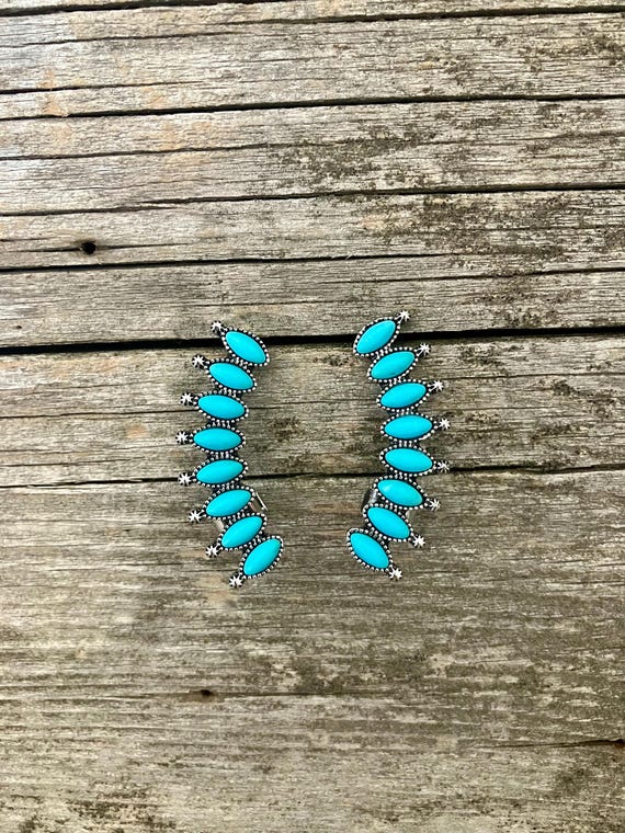 Turquoise Monet Earrings