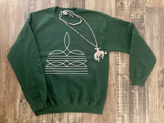 Boot Stitch Sweatshirt Hunter Green
