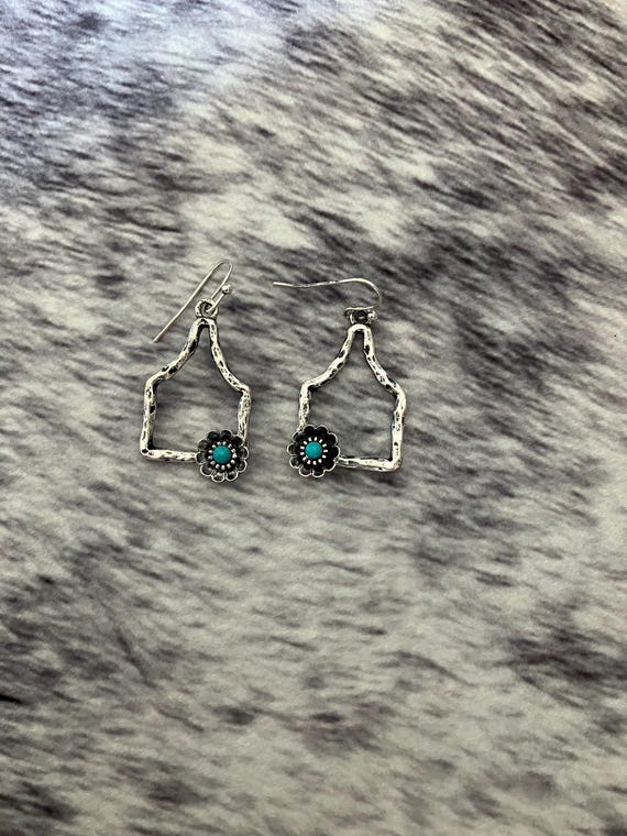 Cow Tag Earrings
