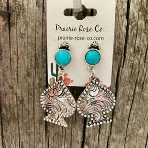 Spade Tooled Earrings