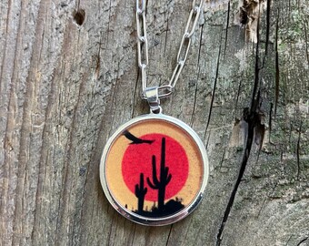 Westerse cactushangerketting: 20" met 3" verlengstuk