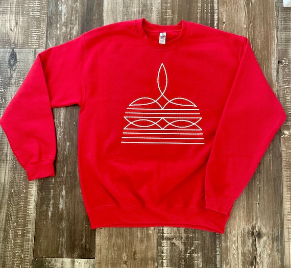Boot Stitch Sweatshirt Red