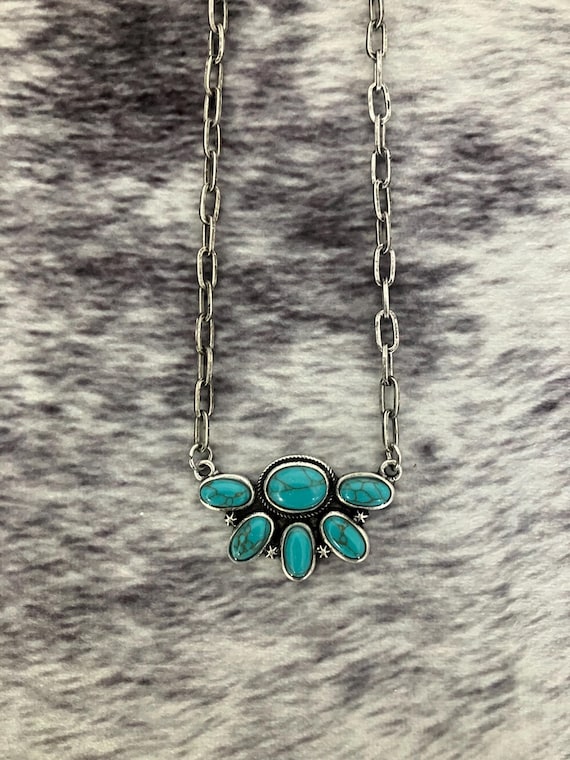 Prairie Sky Turquoise Necklace