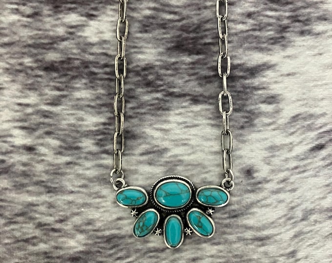 Prairie Sky Turquoise Necklace