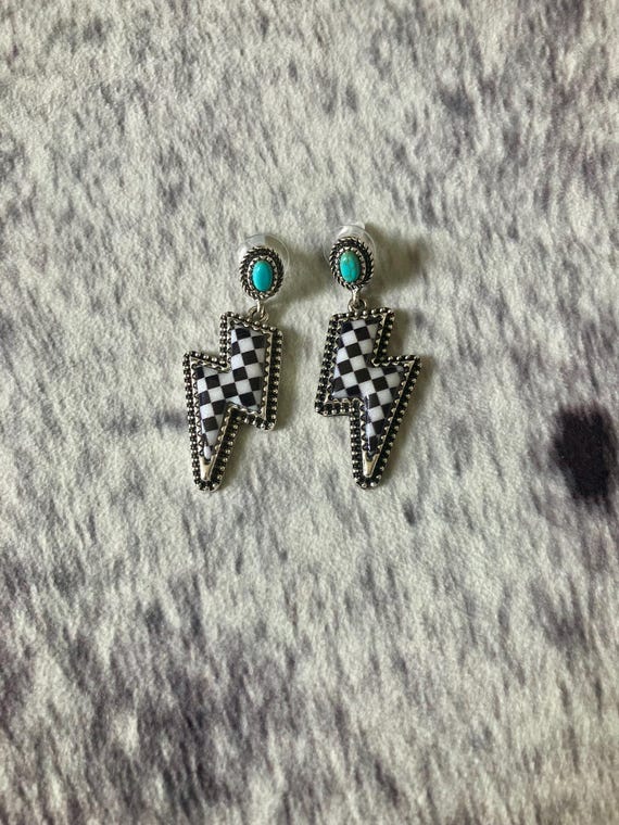 Cowgirl Checkers Earrings