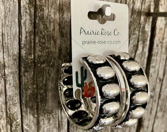 Silvertone Hoop Earrings
