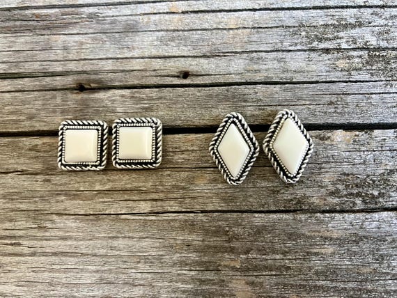 White Turquoise Earrings