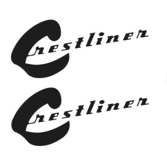 Crestliner Logo Boat Marine Decals set of 2 OEM New Oracle Etsy