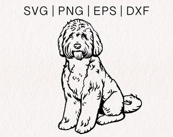 Labradoodle SVG / Golden Doodle SVG / Bernedoodle SVG / Doodle Mom SVG / Perro de servicio SVG / Formatos SVG PNG EPS DXF