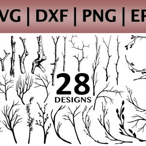 Zweig SVG Bundle | Blumen Swag SVG | Zweig Blätter svg png eps dxf | Baumzweig svg