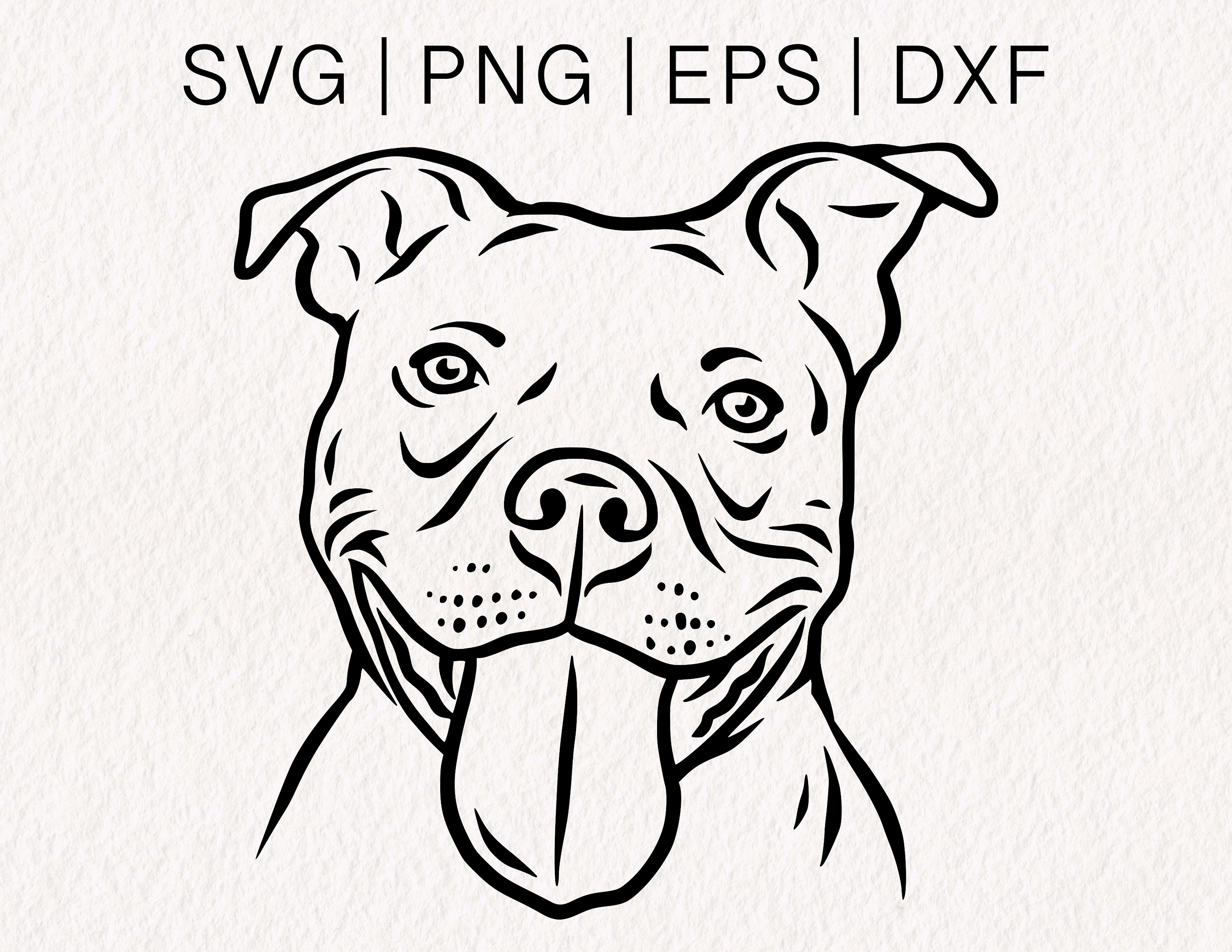 Pitbull Face SVG Dog Face Vector Bully Dog Svg Pit Bull Svg Svg Png Eps