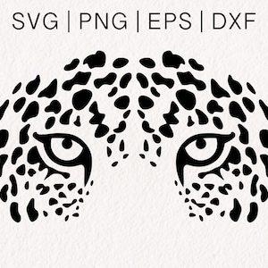 Ojos de leopardo SVG / Ojos de tigre SVG / Cabeza de leopardo SVG / Cabeza de tigre PNG