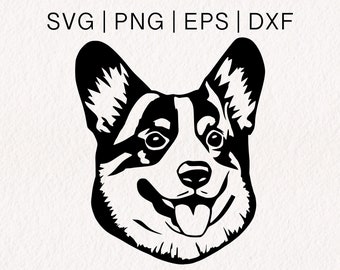 Corgi SVG / Vettore faccia di cane / Clip art Corgi / Sedere Corgi SVG / Goldendoodle SVG
