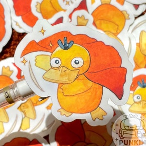 Enton mit Umhang Sticker | Süsser Pokemon Sticker | Laptop, Wasserflasche, Journal Aufkleber