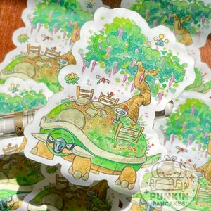 Torterra Garten Aufkleber | Süsser Pokemon Sticker | Laptop, Wasserflasche, Journal Aufkleber