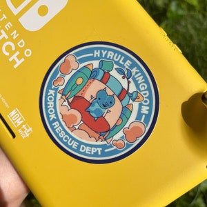 Korok Rettungskommando Aufkleber | Süßer Zelda Sticker | Laptop, Wasserflasche, Journal Aufkleber