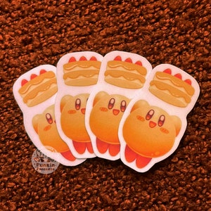 Adesivo de bolo dourado Kirby | Adesivo para laptop, garrafa de água, diário