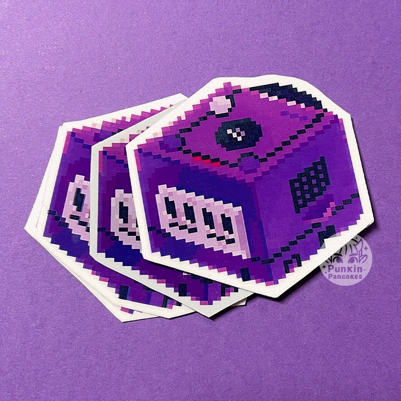 Pixel Gamecube Sticker Vinyl Sticker Cute Sticker Nintendo Etsy