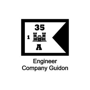 Corps of Engineers Company Guidon Army digital download in PDF, DXF, and SVG