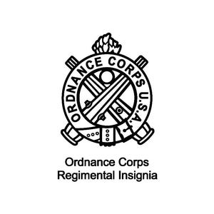 Ordnance Corps Regimental Insignia Digitial Download in DXF, PDF, and SVG file formats