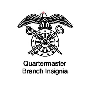 Quartermaster Corp Branch Insignia Army in PDF, SVG, and DXF file formats
