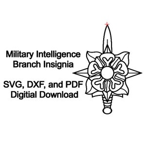 Army Military Intelligence Branch Insignia SVG, PDF, and DXF Digital Download