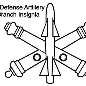 Air Defense Artillery Branch Insignia PDF, SVG, and DXF Digital Download