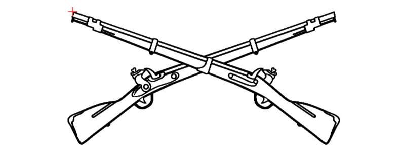 Army Infantry Branch Insignia in PDF, SVG, and DXF File Formats - Etsy