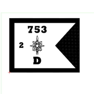 Army Military Intelligence Company Guidon Digital Download in PDF, SVG, and DXF file formats