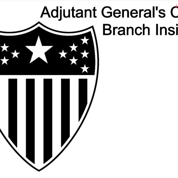 Adjutant General's Corps Branch Insignia SVG and DXF Digital Download