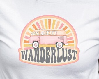 Wanderlust Png, Campervan png, Happy Camper png, Wander png, Travel Designs, Adventure png, Hippie png, Retro Sublimation, Boho Sublimation