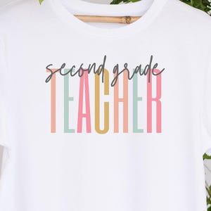 Second Grade Teacher png, 2nd Grade Teacher Sublimation png, 2nd Grade Shirt Png, Elementary School png, Teacher Appreciation Png