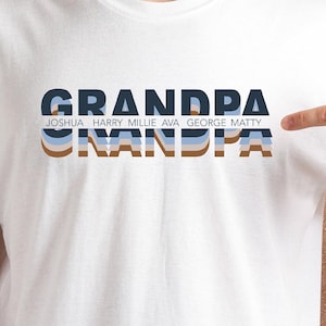Custom Grandpa Png Grandkids Names Personalised Grandpa Fathers Day png Promoted Too Grandpa Grandpa gain First Time Grandpa Shirt Png
