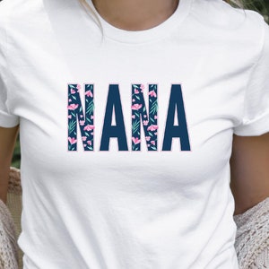 Floral Nana Sublimation Png, Nana Sublimation png File, Blue Floral Nana Shirt Png, Nana Mothers Day Png, Blessed Nana png, Loved Nana png