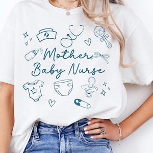 Moeder baby verpleegkundige SVG coquette verpleegkundige png moeder baby verpleegkundige cadeau moeder baby verpleegkundige Sweatshirt postpartum verpleegkundige verpleegkundige clipart doodle ontwerp