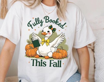 Fall Goose Png Automne Coquette Png Lecture d'automne Png Preppy Automne livresque Png Livres d'automne Png Amoureux des livres Png Livres Png Automne confortable saison Png