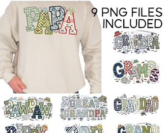 Fishing Bundle Png Sublimation Grandpa Png Pawpaw Png Reel Fishing Papa Png Bass Fish Png Fathers Day Granddad Angler T-shirt Png