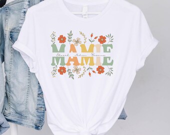 Customizable Mamie PNG Templates Mamie Fall Floral Png Mamie Sublimation Kids Names Designs Custom Mamie Design Mamie Shirt Png Mamie Mug