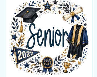 Senior 2027 Png Class Of 2027 Png Male Senior Graduate Png Graduation Hat Senior Shirt 2027 Senior Sweatshirt Last Day of School 2027