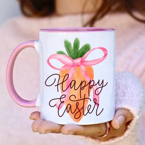 Coquette de Pâques Png Joyeuses Pâques Png Lapin carottes Png Coquette noeud rose Png Pâques filles Png preppy Pâques Clipart Floral printemps Png coeurs