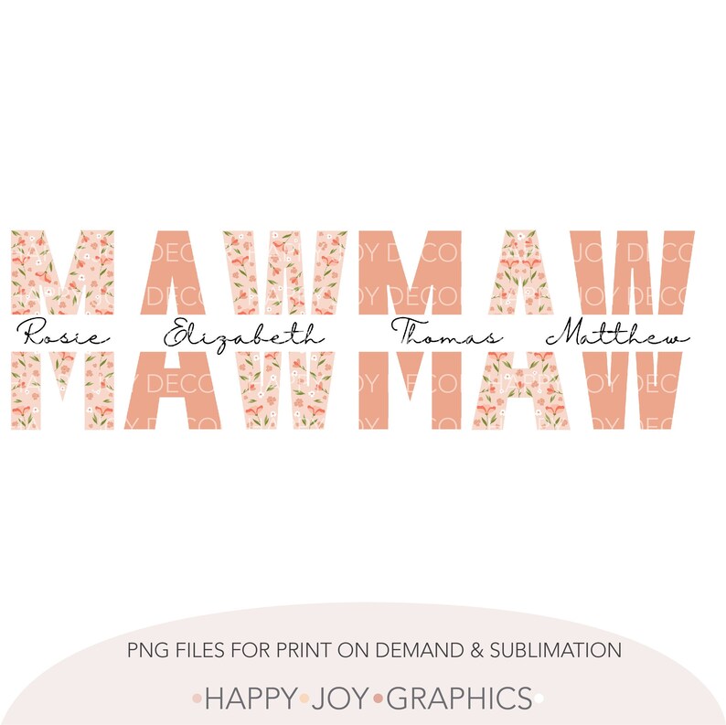 Customizable Mawmaw Png Template Floral Mawmaw Png Mawmaw - Etsy