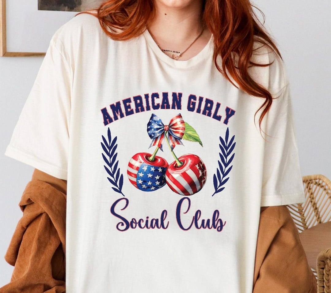 4th of July Png American Girly Social Club Coquette Girl Cherry Png ...