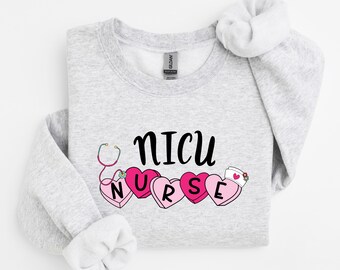 NICU Nurse Png Valentines Nurse Png NICU Png Retro Valentines Png NICU Seatshirt Png Candy Hearts Png Nurse Apparel Nurse Shirt Retro Nurse