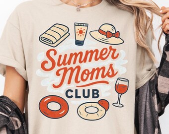 Summer Moms Club Png Beach Club Shirt Summer Mama Png Hot Mom Summer Beach Vibes Summer Vacay Italian Summer T Shirt Mama Summertime Shirt