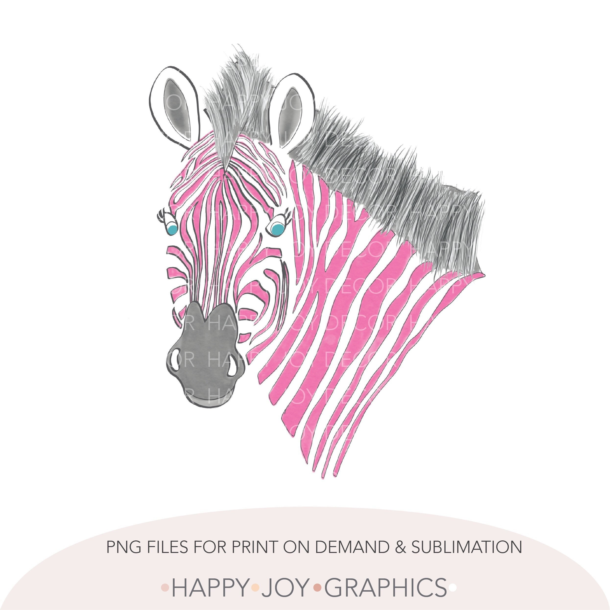 Pink Zebra Png Zebra Png Zebra Sublimation Wild Zebra Png Etsy