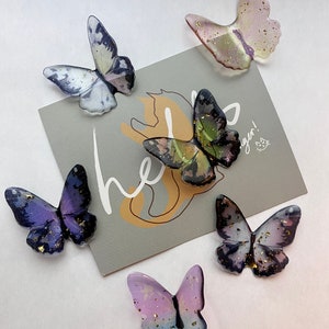 Epoxy Resin Gold foiled Butterfly for DIY, Phone case, Accessories, Crafting supply, 6 styles