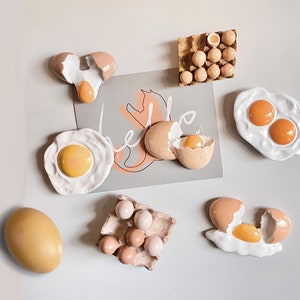 3D Decorative Egg fridge magnets, 8 styles available, kitchen decoration, college dorm decor, locker magnets