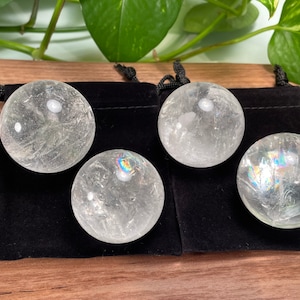 Sfere di quarzo ialino, 1,3&quot; - 1,5&quot;, dal Brasile